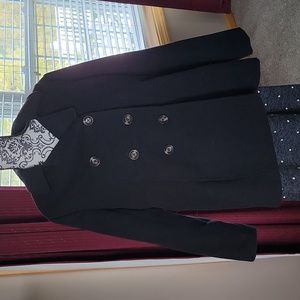 Maternity black wool like pea coat